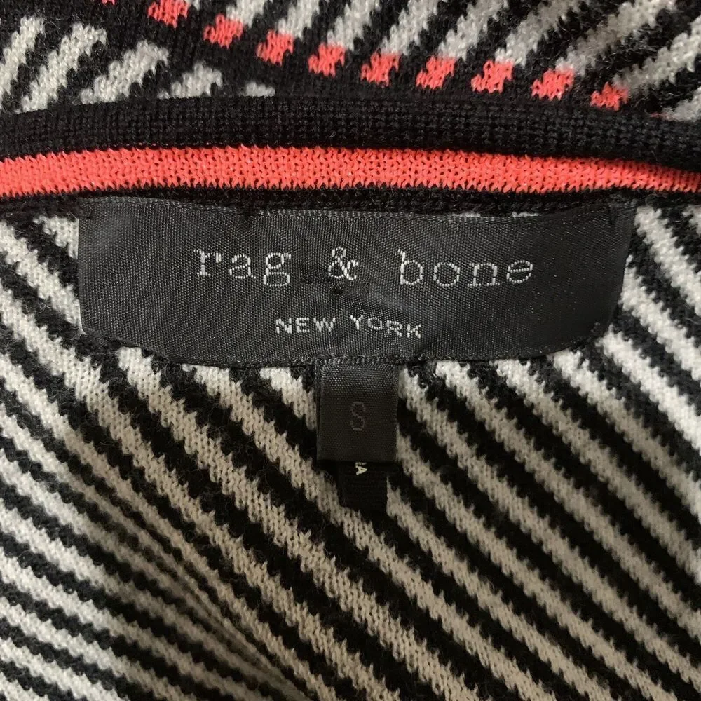 Rag & Bone Size Small Multicolor Dawn Stripe Merino Wool Blend Pullover Sweater - Picture 6 of 8